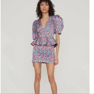 ROTATE Birger Christensen Mindy Peplum Dress NWT